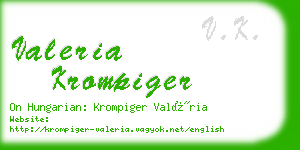 valeria krompiger business card